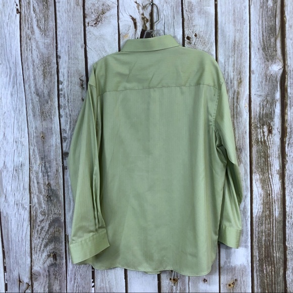 Kenneth Cole Mens Green Long Sleeve Button Up Shirt XL - Picture 2 of 3